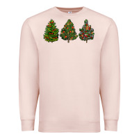 Pale Pink christmas trees Premium Sweatshirt - LillyAllenDesigns
