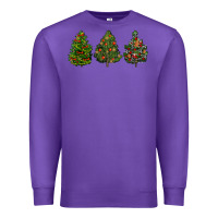 Purple christmas trees Premium Sweatshirt - LillyAllenDesigns