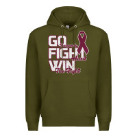 Army Green Go Burgundy Fifht Hard Win The Fight Premium Hoodie - Bettercallsaul