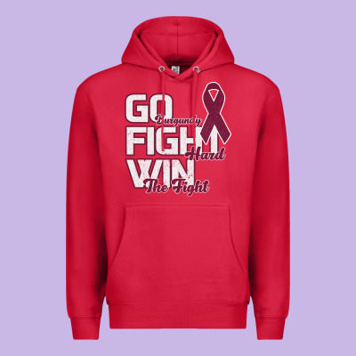 Go Burgundy Fifht Hard Win The Fight Premium Hoodie Designed By Bettercallsaul