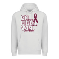 Dove Grey Go Burgundy Fifht Hard Win The Fight Premium Hoodie - Bettercallsaul