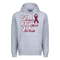 Heather Grey Go Burgundy Fifht Hard Win The Fight Premium Hoodie - Bettercallsaul