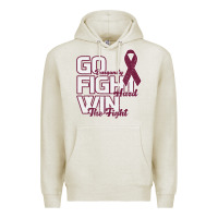 Oatmeal Heather Go Burgundy Fifht Hard Win The Fight Premium Hoodie - Bettercallsaul