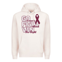 Pale Pink Go Burgundy Fifht Hard Win The Fight Premium Hoodie - Bettercallsaul