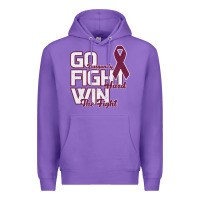 Purple Go Burgundy Fifht Hard Win The Fight Premium Hoodie - Bettercallsaul