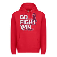 Red Go Burgundy Fifht Hard Win The Fight Premium Hoodie - Bettercallsaul