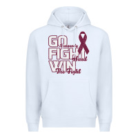 White Go Burgundy Fifht Hard Win The Fight Premium Hoodie - Bettercallsaul