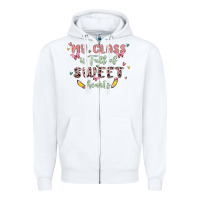 White my class is full of sweet hearts Zipper Hoodie - MaliasSmallBusiness