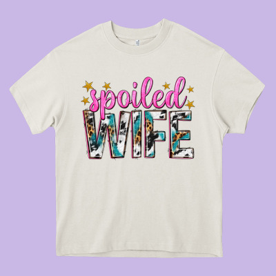 Spoiled Wife Heavy Core Tee Designed By Texasbilliewilder