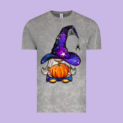 Witch Gnome With Pumpkin Vintage Tee Designed By Bundleandbundleshop