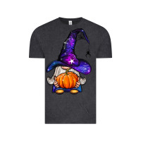 Vintage Black witch gnome with pumpkin Vintage Tee - BundleAndBundleShop