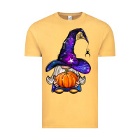 Vintage Mustard witch gnome with pumpkin Vintage Tee - BundleAndBundleShop