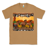 Toasted Coconut western horses and  sunset with sunflowers Classic Tee - Artiststas
