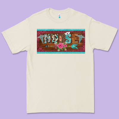 Western Nurse With Medical  Symbol Caduceus And Arrow License Plate Te Premium Tee Designed By Barkaloodesign