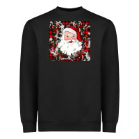 Black santa christmas coaster Heavyweight Sweatshirt - JahusDesignShop