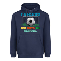 Navy i kicked 100 days of school Heavyweight Hoodie - LillyAllenDesigns