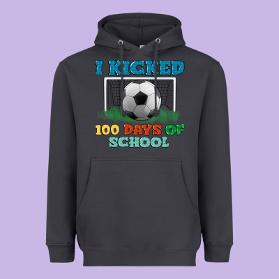 I Kicked 100 Days Of School Heavyweight Hoodie Designed By Lillyallendesigns