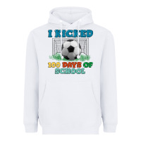 White i kicked 100 days of school Heavyweight Hoodie - LillyAllenDesigns