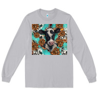 Moon Dust western black and white cow Long Sleeve Tee - BarkalooDesign