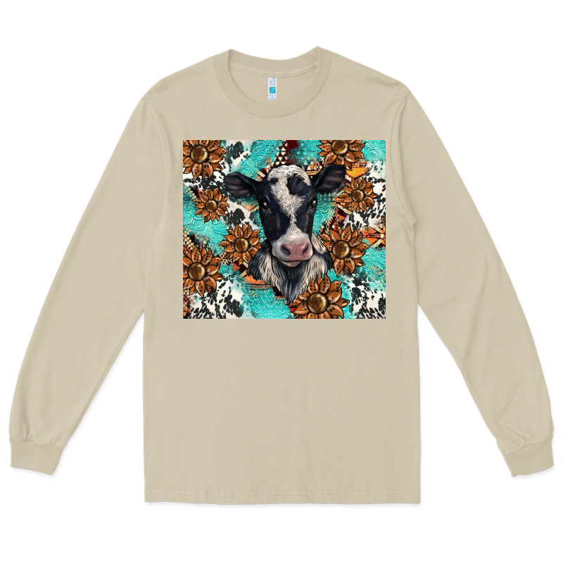 Western Black And White Cow Long Sleeve Tee by BarkalooDesign | Teevron
