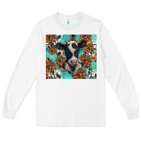 White western black and white cow Long Sleeve Tee - BarkalooDesign