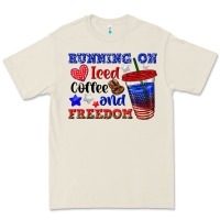 Bone running on iced coffe and freedom Premium Tee - texasbilliewilder
