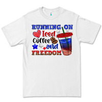 White running on iced coffe and freedom Premium Tee - texasbilliewilder