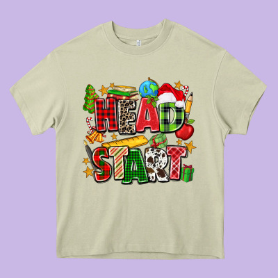 Head Start Christmas Heavy Core Tee Designed By Zillion Design Studio