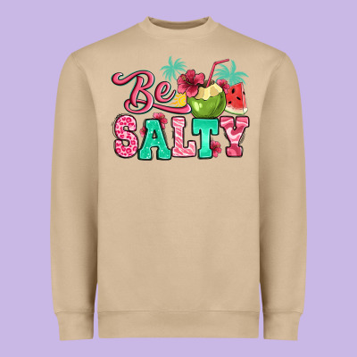 Be Salty Summer Heavyweight Sweatshirt Designed By Jasminsmagicworld