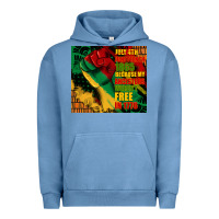 Pigment Pebble Blue juneteenth 1865 because my ancestors werent free in 1776 tumbler Urban Hoodie - CowGirlArtShop