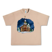 Burro Christmas church and snow Urban Heavy Tee - AdoDesignShop