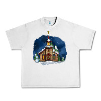 Lunar Rock Christmas church and snow Urban Heavy Tee - AdoDesignShop