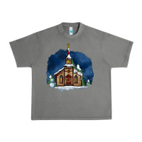 Tornado Christmas church and snow Urban Heavy Tee - AdoDesignShop