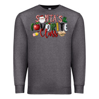 Charcoal Heather Santa's Favorite Class Christmas Premium Sweatshirt - LillyAllenDesigns
