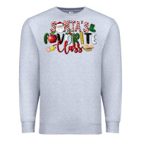 Heather Grey Santa's Favorite Class Christmas Premium Sweatshirt - LillyAllenDesigns