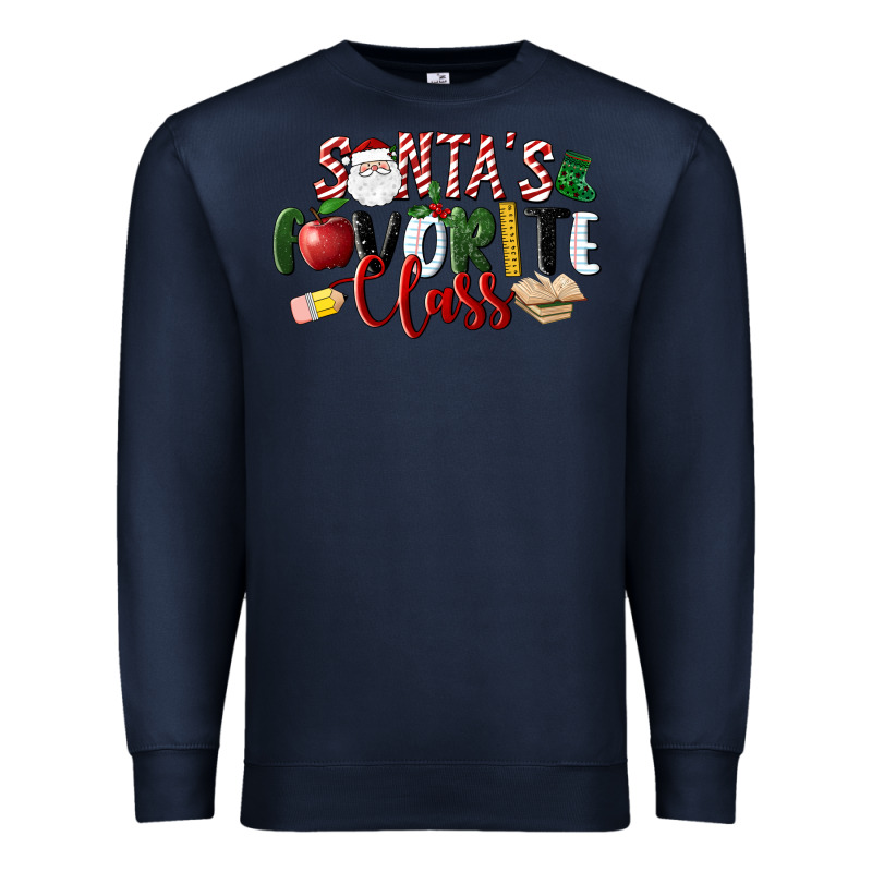 Santa's Favorite Class Christmas Premium Sweatshirt by LillyAllenDesigns | Teevron