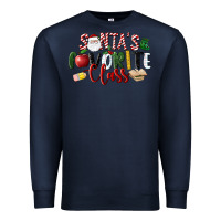 Navy Santa's Favorite Class Christmas Premium Sweatshirt - LillyAllenDesigns