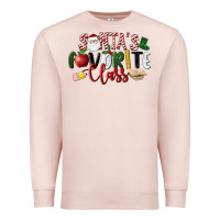 Pale Pink Santa's Favorite Class Christmas Premium Sweatshirt - LillyAllenDesigns