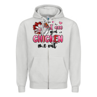 Dove Grey i see you chicken out Zipper Hoodie - MaliasSmallBusiness