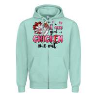Seafoam i see you chicken out Zipper Hoodie - MaliasSmallBusiness