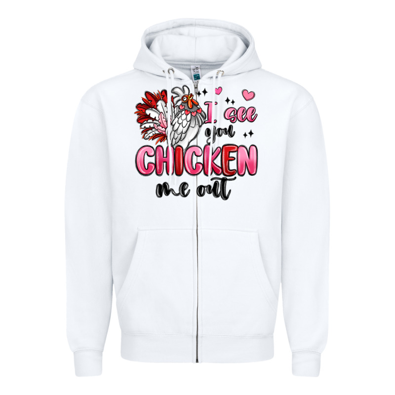 I See You Chicken Out Zipper Hoodie by MaliasSmallBusiness | Teevron