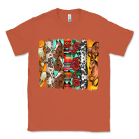 Copper western horses roses and bullskulls wıth cowhide amd serape brushstro Classic Tee - Artiststas