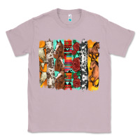 Lilac western horses roses and bullskulls wıth cowhide amd serape brushstro Classic Tee - Artiststas