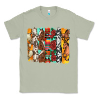 Matcha western horses roses and bullskulls wıth cowhide amd serape brushstro Classic Tee - Artiststas