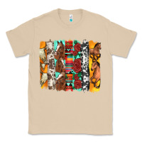 Mushroom western horses roses and bullskulls wıth cowhide amd serape brushstro Classic Tee - Artiststas