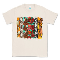 Natural western horses roses and bullskulls wıth cowhide amd serape brushstro Classic Tee - Artiststas
