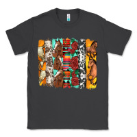 Smoke western horses roses and bullskulls wıth cowhide amd serape brushstro Classic Tee - Artiststas