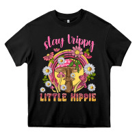Black stay trippy little hippie tbw Heavy Core Tee - texasbilliewilder