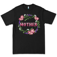 Black mother with floral wreath Premium Tee - RanaPortraitStore