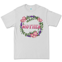 Dove Grey mother with floral wreath Premium Tee - RanaPortraitStore